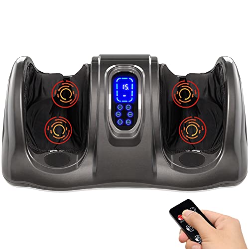 Best Choice Products Shiatsu Foot Massager for Pain Relief, Plantar Fasciitis, Neuropathy, Blood Circulation, Remote Control w/Compact Design - Gray - color: Gray