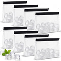 8 Pack Reusable Ice Storage Bags – 10” x 7.3” x 2.2” Leakproof Freezer Bags, BPA-Free EVA, Secure Zip Seal for Ice, Food & Travel