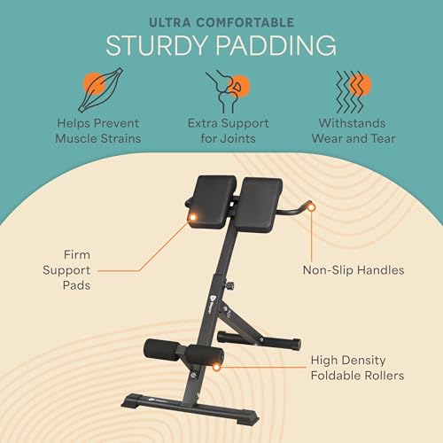 Lifepro SculptTrainer Roman Chair – 20+ Exercises, Foldable, 330 lb Cap - color: Black, size: Medium