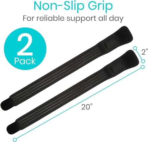 Vive IT Band Strap Iliotibial Band Compression Wrap - Outside of Knee Pain (Black, 2 Pack) - style: 2 Pack