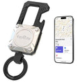 ExtreLife Keychain, Works with Apple Find My, Bottle Opener, Carabiner Car Key Chains with Gps Tracker - color: Pearl White