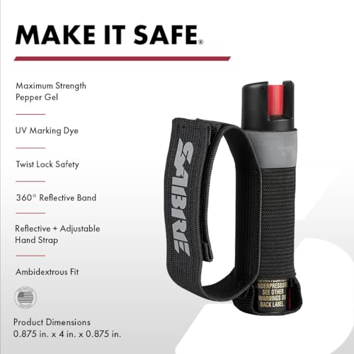 SABRE Runner Pepper Gel Spray for Running, Walking & Personal Safety - color: Runner Pepper Gel and Black Pepper Spray