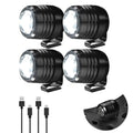 4 Rechargeable Headlights Compatible with Clog, Light Attachment for Shoes, Lights Accessories for Kids Adult Sandals, Clip on Clog Headlamp, Shoe Light Up Charms