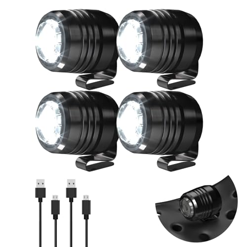4 Rechargeable Headlights Compatible with Clog, Light Attachment for Shoes, Lights Accessories for Kids Adult Sandals, Clip on Clog Headlamp, Shoe Light Up Charms