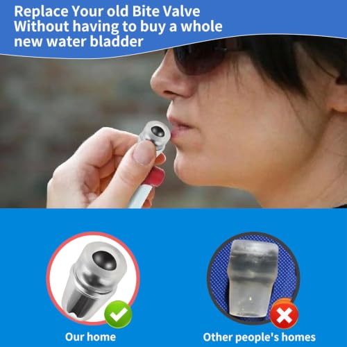 Bite Valve Replacement Mouthpiece Fit for Hydration Pack Bladder Water Backpack and Most Brands(4-Pack), with Shutoff Valve and Tube O-Ring - color: 4 Black