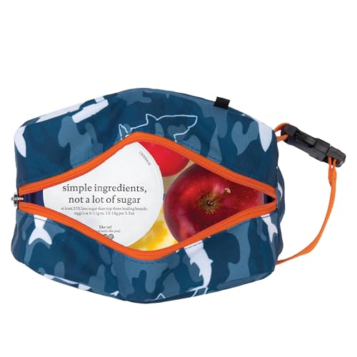 PackIt Freezable Snack Box, Camo Sharks - color: Camo Sharks, size: Medium
