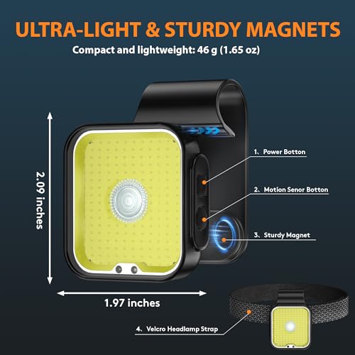 Yls Running Lights for Runners, Rechargeable Clip on Light with 12 Lighting Modes, LED Night Safety-Light for Walking, Camping, Hiking, Jogging, Outdoor Adventure, Black - color: Black