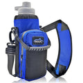 Arca Gear 40 oz Hydro Carrier - Insulated Water Bottle Sling w/Carry Handle, Shoulder Strap, Wallet and Two Pouches - The Perfect Flask Accessory - Deep Blue - color: Deep Blue