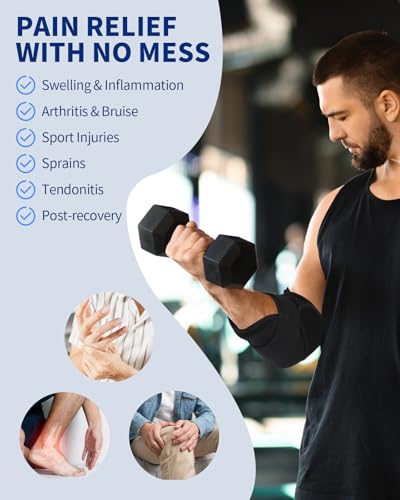 Gel Ice Pack Wrap with Straps for Knee,Elbow,Shoulder,Wrist & Back,Reusable Ice Packs for Injuries, Inflammation & Recovery Hot Cold Therapy Long Style - style: Long