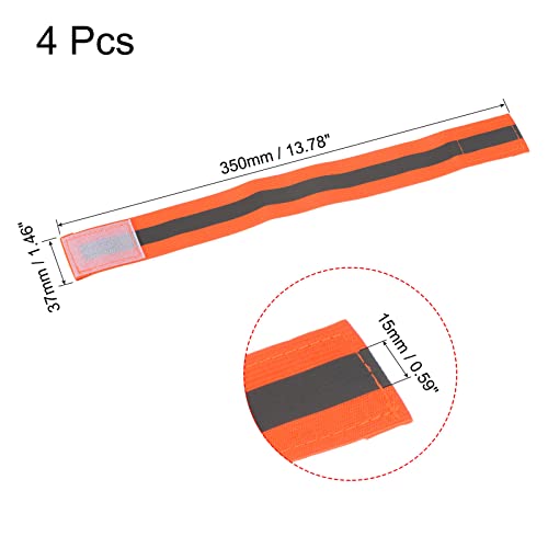 MECCANIXITY Reflective Bands for Arm Wrist Ankle - color: Orange