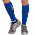 Zensah Featherweight Compression Leg Sleeves - Relieve Shin Splints, Calf Strains - color: Sporty Blue, size: Large