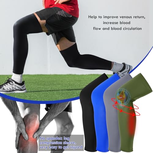 Tatuo Compression Leg Sleeves UV Protection - color: Black, Military Green, Blue, Gray
