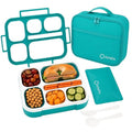 kinsho Bento Lunch Box, Ice Pack Insulated Bag for Kids, Boys, Girls, Teal - color: Teal