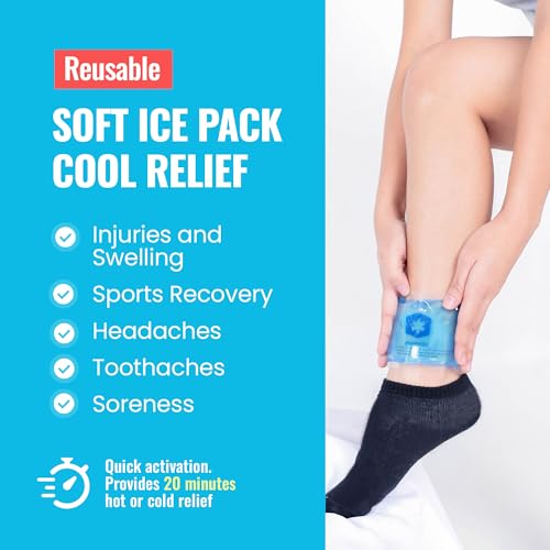 ICEWRAPS Reusable Ice Packs Compact 3 x 5 in, Soft Cooling, Pack of 6 - size: 6 Packs
