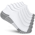 Felicigeely Athletic Running Ankle Socks Cushioned Low Cut Men Women 6 Pack - color: S7-stripe White, size: 6-9