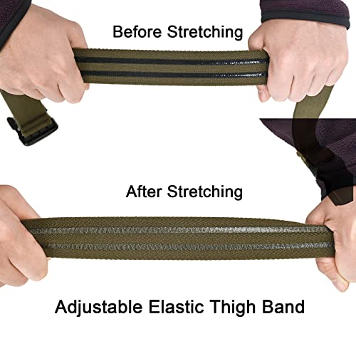 Tactical Leg Strap,Secure Non-Slip Elastic Thigh Strap with Quick-Release Buckle for Drop Leg Holster Platforms and Thigh Rig - color: Ranger Green