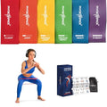 Resistance Bands for Working Out – Set of 6 Loop Exercise Bands for Legs Glutes and Core – Natural Latex Booty Band Designed by a Physical Therapist for Men and Women