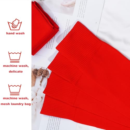 phnydreg 3 Pairs Leg Sleeve Shin Pre Cut Socks for Kids Youth Men Women Soccer Running Cycling - color: Red