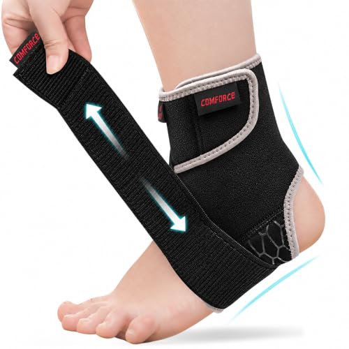 Ankle Brace with Compression Wrap, Ankle Support Sprained Brace - style: Ankle Brace Black