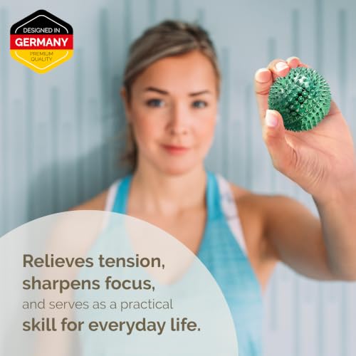 2X Spiky DBT Skill Balls | Magnetic Stress Relief Balls | Spiky Massage Balls for Relaxation, Tension Release, Focus & Mobility (Green, 2 Inch) - color: Green, size: 2 inches