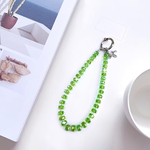 C.J.M.K Beaded Phone Wristband, Lanyard Chain - color: 03-green