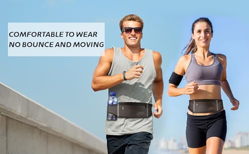 SooGree Men Women Running Belts,Slim Sport Belts,Waterproof Running Fanny Pack,Waterproof Running Waist Packs with Reflective Strip,Runner Belt for Running Walking Cycling Camping Gym (green) - color: green