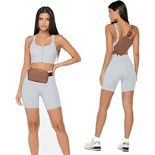 Tapp Collections Unisex Mini Crossbody Belt Bag with Adjustable Strap Small Waist Pouch for Workout Running Traveling Hiking - Brown - color: Brown