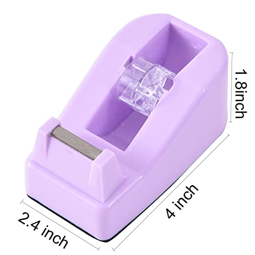WELSTIK Desktop Tape Dispenser Non-Skid Base, for Packaging in Office,Restaurant, Flower Shop,Cake Shop,Purple - color: Purple
