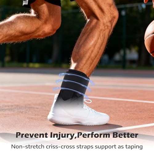Ankle Brace for Sprained Ankle, 2 Removable Splints, Figure 8 Strap - size: Medium（Shoe Size-Women 9-12 Men 7-11）