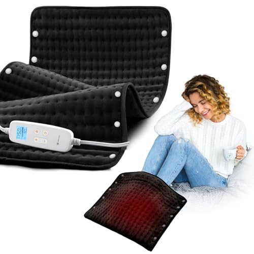 CooCoCo FSA Eligible 17 x 33 in Large Heating Pad, Foot Warmer, Black - color: 17"*33" Black