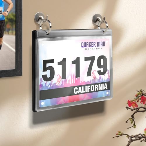 Race Bib Holder, Bib Number Sleeves, 20 Protective Sleeves