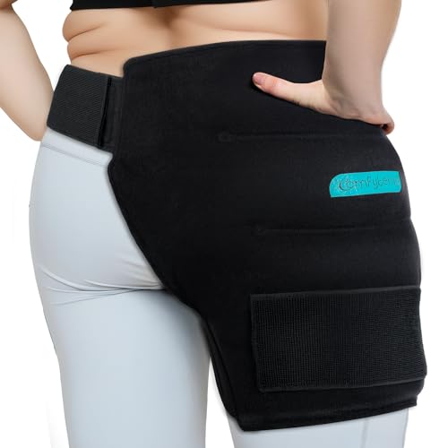 Comfytemp Hip Ice Pack Wrap for Sciatica Pain Relief, Black (L/XL/2XL) - color: Midnight Black, size: Large/X-Large/2X-Large