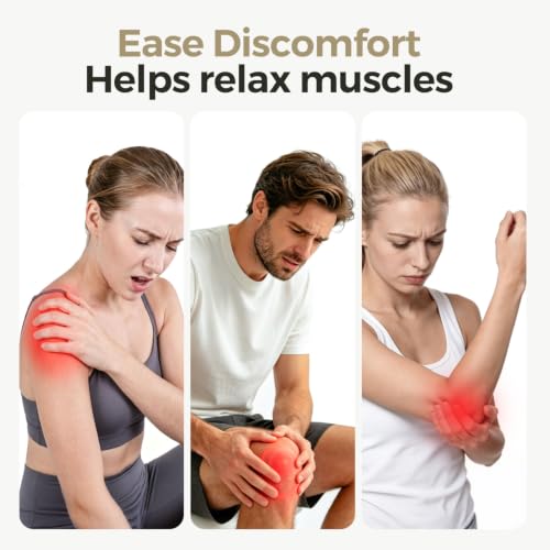 2-in-1 Shoulder knee Massager Pad for Pain Relief, 5 Heating & 3 Vibration