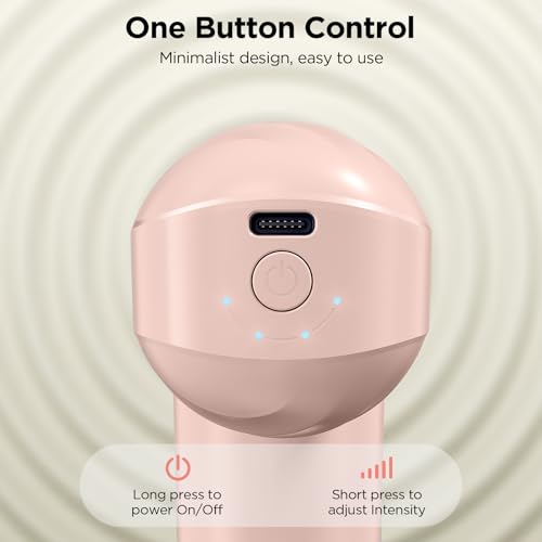 Mini Massage Gun, Powerful Handheld Muscle Massager for Muscle Relaxation, Deep Tissue Percussion Small Massage Gun Travel Massager with 4 Massage Heads Silent Brushless Motor, Pink - color: Pink