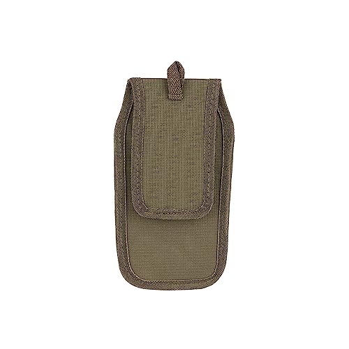 Bucket Boss Four-Barrel Tool Sheath with FlapFit to Fit Instantly Over a Belt or Into a Pants Pocket, with 5 Tool Pockets and 2 Loops, and Metal Tape Clip, in Brown, 54184