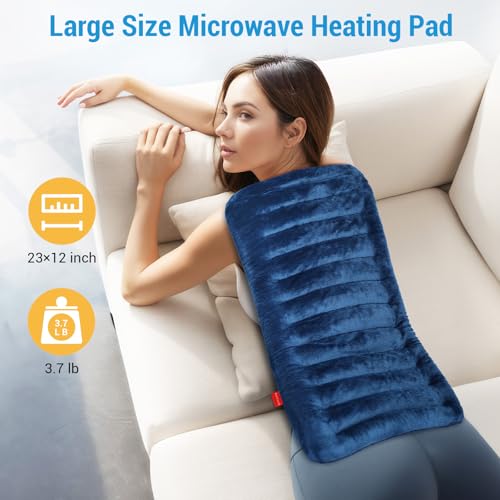 Comfytemp Large Microwavable Moist Heating Pad for Back, 12" x 22", 3.6 lb
