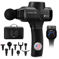 Lifepro SonicPro Massage Gun Percussion Muscle Massager with Heat, 9 Heads - color: Black, size: Pro