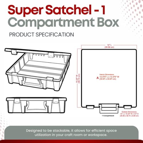 ArtBin Super Satchel 1-Compartment Craft Storage Box, Aqua - color: Blush