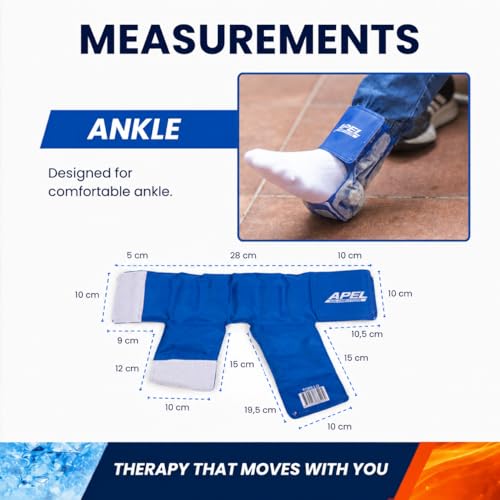 APEL Gel Cold & Hot Ankle Gel Pack, Reusable Wrap, Flexible Compress Relief