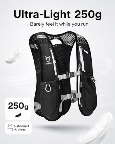 UTOBEST Running Vest Lightweight Hydration Vest Pack 5L UTR104 - color: Green Vest 5L - Only Vest