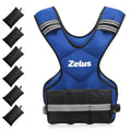 ZELUS Weighted Vest for Men Women,Adjustable 4-32lb Vest, Removable Weights - color: Blue, size: 20-32 lb.