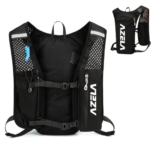 JEELAD Hydration Backpack Lightweight Vest for Hiking Trail Running Gear Cycling Marathon for Women Men - color: A - Black (7L) - only Vest