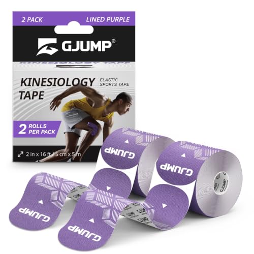 Kinesiology Tape, 40 Count Precut Strips 2 Rolls Original Cotton Tape - color: Purple, size: 2 Rolls