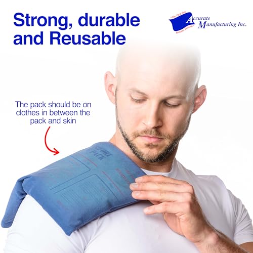 Flexible Reusable Gel Packs for Neck, Wrist, Arm, Back and Shoulder Pain Relief - Versatile Hot or Cold Gel Packs for Injuries, Sore Muscles or Toothache Pain Relief, Blue, 9" x 12", 2 Pack - size: 9"x12"- 2 Pack
