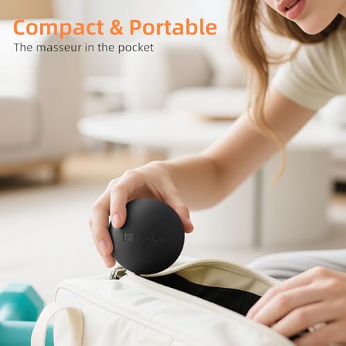 Massage Lacrosse Ball for Myofascial Release, Trigger Point Therapy - color: Black