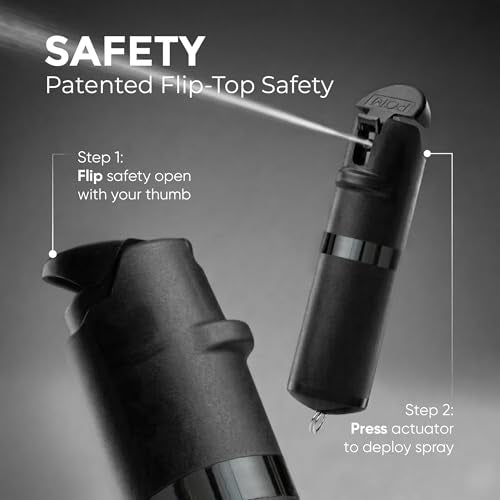 POM Pepper Spray & Personal Alarm Safety Kit – OC Self Defense Keychain Spray & Loud Emergency Alarm for Campus Safety, Women & Students - color: Black X Pink, style: Keychain Model