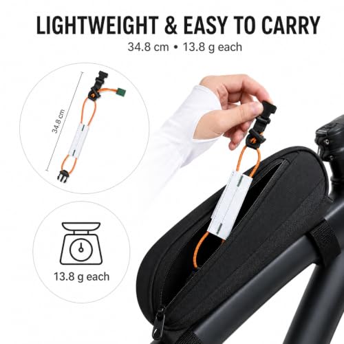 Bike Leg Strap, 4 Pack Reflective Pant Leg Straps for Biking Cycling - color: Orange