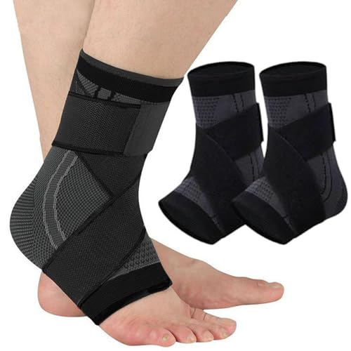 Youth Ankle Support Sleeve with Arch Support, Heel & Growth Plate Stabilizer Sleeve, Breathable Compression Brace for Sports Activities (Black, L) - size: L
