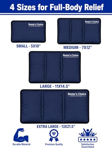 Rester's Choice Extra-Large Gel Ice Pack (13" x 21.5") - Reusable, Flexible, Durable - Ideal for Back, Shoulder, Knee (Dark Blue, 1 Pack, X-Large) - color: Dark Blue, size: 13x21.5 Inch (Pack of 1)