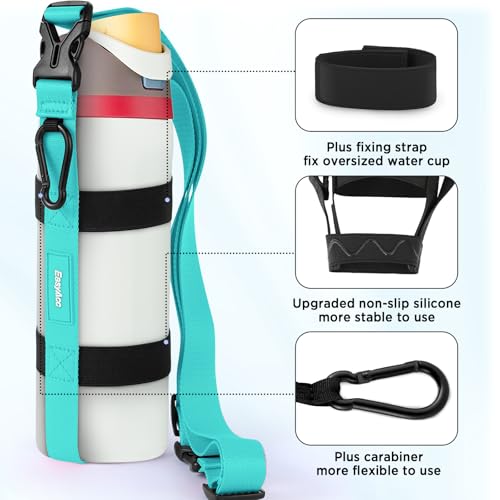 EasyAcc Water Bottle Holder Strap Sling, for Owala FreeSip 24 32 40 oz, Hydro Flask, Cirkul, Yeti, Stanley Flip, Universal Water Bottles, with Carabiner, for Walking Curise Travel (Bottle Excluded) - color: Summer Sweetness